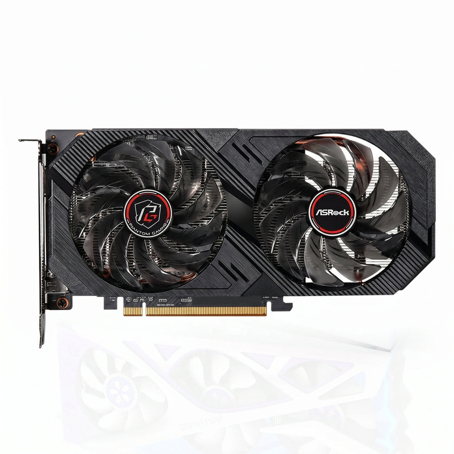 ASRock Radeon RX 6500 XT Phantom Gaming 4GB GDDR6 GPU for mining and gaming — RDNA 2 6nm dual-fan graphics card