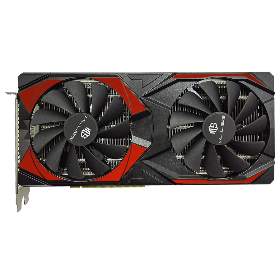 MLLSE AMD Radeon RX 5700 XT 8GB GDDR6 graphics card front view showing dual-fan cooler shroud