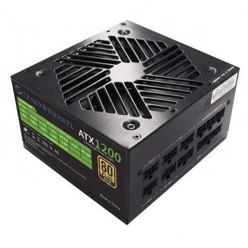 1200W PCIe 5.0 ATX 3.0 fully modular power supply with native 12VHPWR 16-pin connector for RTX 40/50 series GPUs, gaming rigs and compact crypto mining builds