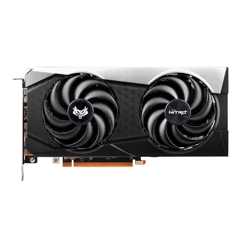 AMD Radeon RX 6600 XT 8GB GDDR6 graphics card front view showing dual-fan cooler
