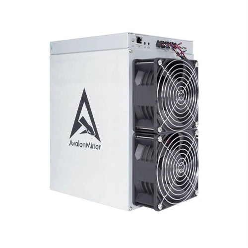 Canaan Avalon A1346 110 TH/s Bitcoin ASIC miner front view — SHA-256, 3300W, integrated PSU, 6-fan air cooling, white background