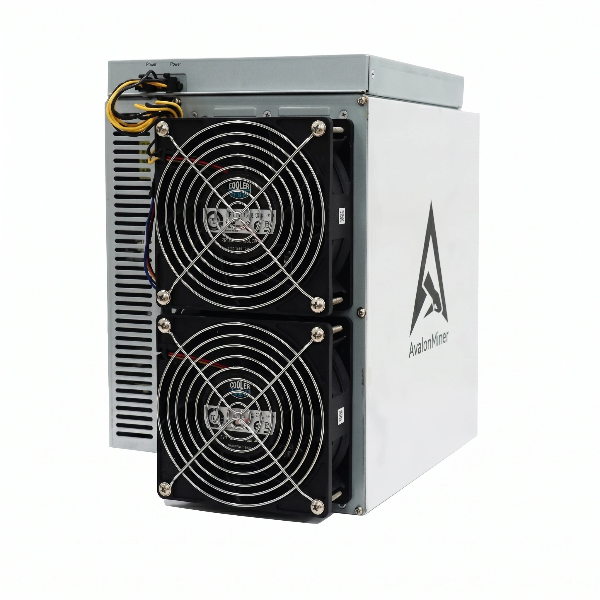 Canaan Avalon A1246 90 TH/s Bitcoin ASIC miner front view — SHA-256, 3420W, integrated PSU, 4-fan air cooling, white background